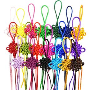 100PCS Chinese Knot Lucky Pendant for Chinese New Year Home Decoration to Bring You Auspicious Wealth Health and Happiness