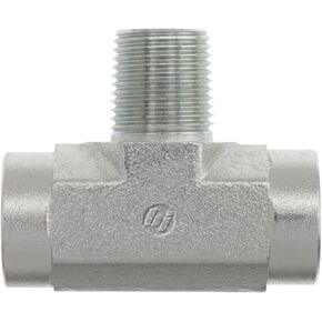 Brennan Industries 5604-08-08-08-FG تركيب أنبوب على شكل حرف T من الصلب المطروق، 1/2 بوصة - 14 NPTF × 1/2 بوصة - 14 NPTF × 1/2 بوصة - 14 خيط NPTF، 1/2 بوصة أنثى NPTF x 1/2 بوصة NPTF أنثى × 1/2 بوصة NPTF ذكر in Kuwait