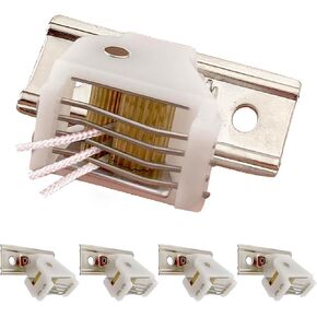 Amazing Drapery Hardware Large White Roman Shade Cord Lock with Dual Brass Wheels - Holds up to 5 Lift Cords, Suitable for Roman and Pleated Shades - 4-Pack in Saudi Arabia