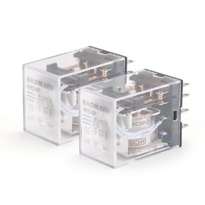 Baomain 2pcs General Purpose Power Relay HH54P DC 24V Coil 14 pin terminal