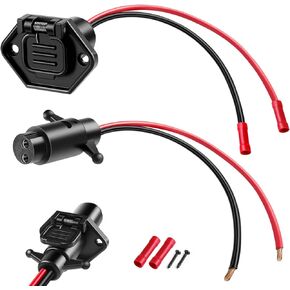 Premium Trolling Motor Plug 12V, Professional Waterproof Trolling Motor Plug for Quick Connect, 8 Gauge 2-Copper Wire Plug and Receptacle for Minn Kota Marine Boat Kayak