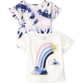 The Children's Place Baby Girls' and Toddler Short Sleeve Flutter Knit Shirts
