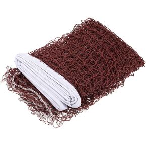 Foldable Badminton Net - Portable Badminton Durable Badminton Replacement Net Polypropylene Sports Net for Indoor Outdoor Backyard (17x2.5ft, Red)