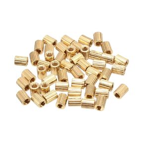 uxcell 50pcs Brass Round Straight PCB Pillar Female Thread Standoff Spacer M2x3x4mm
