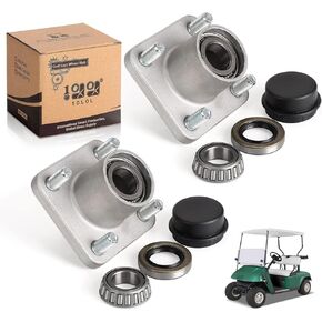 10L0L Golf Cart Front Wheel Hub Assembly with Hub Bearing/Oil Seal/Dust Cover for EZGO PDS&TXT/Medalist Gas & Electric 2001-Up,Replace OEM# 70895G01,L44643(Pack of 2)