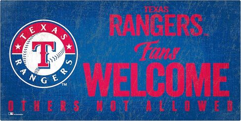 Fan Creations MLB Texas Rangers Unisex Texas Rangers Fans Welcome Sign, Team Color, 6 x 12 in Saudi Arabia