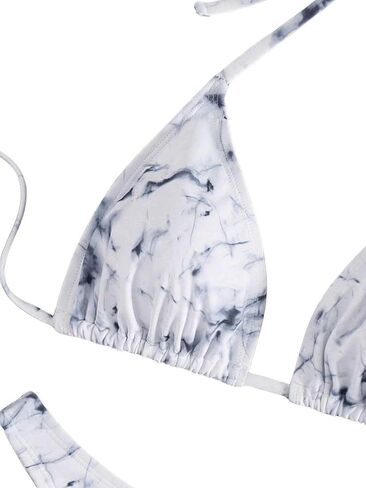 WDIRARA Women's 2 Piece Tie Dye Swimsuits Halter Triangle Bikini Set Cheeky Beach Bathing Suit in Saudi Arabia