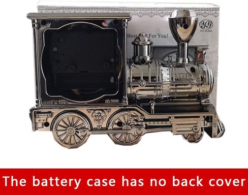 GardenHelper Vintage Retro Train Style Students Alarm Clock Table Desk Time Clock Cool Train Model Home Office Shelf Decoration Novelty Birthday Holiday Children Adults Boys Gift Brown (Grey) in Saudi Arabia