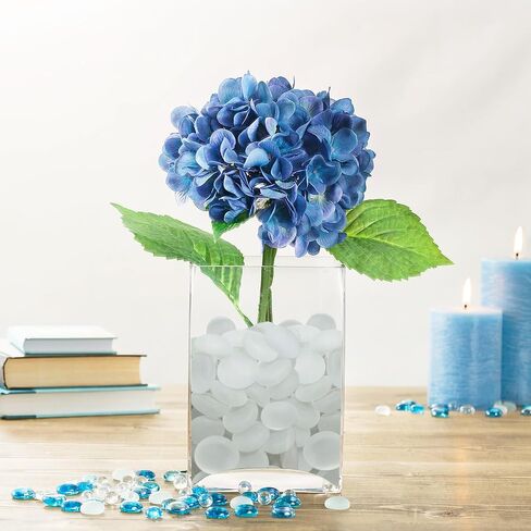 Sea Glass Gems - 0.9 Lb White Frosted Flat Glass Marbles, Flat Gems Decorative Stones for Vase Fillers, Aquarium Rocks, Floral Supplies, Table Scatter, Craft Mosaics, and DIY Ornaments in Saudi Arabia