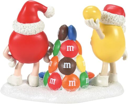 Department 56 North Pole Village Accessories M&M's Building a Tree of Our Own Figurine 2.56 Inch, Multicolor in Saudi Arabia