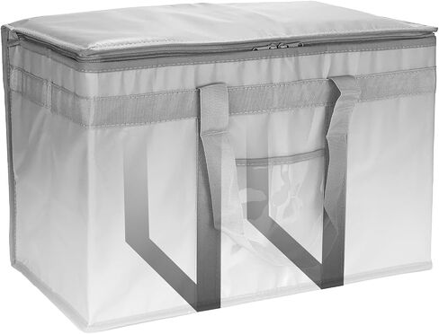 Heavy Duty Insulated Cooler Bag with Lid and Dual Zipper for Reusable Hot and Cold Food Delivery - Insulated Catering Bag in Saudi Arabia