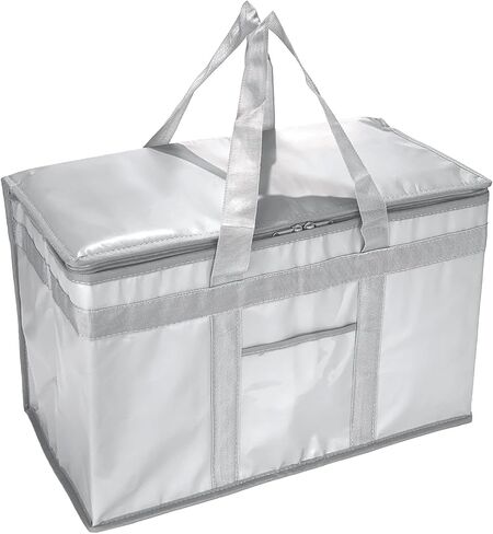 Heavy Duty Insulated Cooler Bag with Lid and Dual Zipper for Reusable Hot and Cold Food Delivery - Insulated Catering Bag in Saudi Arabia