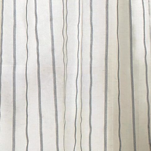 Martha Stewart Laguna Stripe Semi-Sheer Tie Tab Window Curtain Valance and Tiers Set, Grey in Saudi Arabia