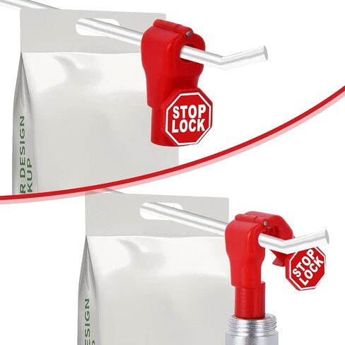 أقفال ربط بخطاف، قفل أمان بلاستيكي أحمر 6 مم، أقفال ربط أمان حمراء، أقفال خطاف عرض Pegboard لمتجر البيع بالتجزئة ومركز التسوق تمنع سرقة المنتجات من الانزلاق (100 قطعة) in Kuwait