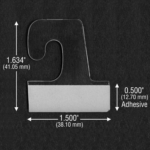 100 خطاف بلاستيكي شفاف ذاتي اللصق، علامات تعليق Pegbord Slatwall Hanger 14Oz in Kuwait
