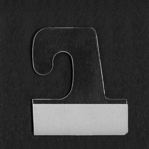 100 خطاف بلاستيكي شفاف ذاتي اللصق، علامات تعليق Pegbord Slatwall Hanger 14Oz in Kuwait