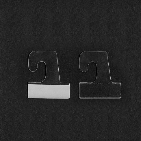 100 خطاف بلاستيكي شفاف ذاتي اللصق، علامات تعليق Pegbord Slatwall Hanger 14Oz in Kuwait