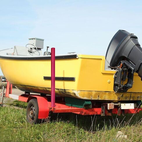 1 Pair Boat Trailer Guide Pole Pad and Cover, Red Boat Guide Pole Covers Heavy Duty 600D Oxford Cloth Foam Protector Boat Trailer Pads for Guides with Reflective Strips and Capped Ends in Saudi Arabia