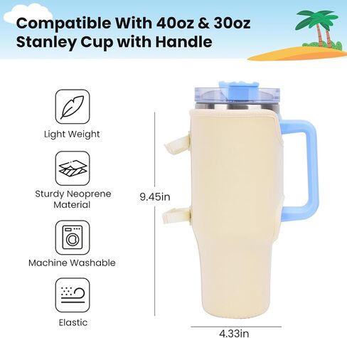 Cup Holder for Stanley Cup Compatible with Original/XL Bogg Bag & Simple Modern Bag, Bogg Bag Cup holder Attachment Accessories for Bogg Bag Drink Holder for Bogg Bag Cup Holder Off White in Saudi Arabia