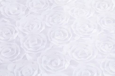 White Aisle Runner for Wedding Ceremony 2ft x 15ft Rosette Carpet Runner for Prom Indoor Outdoor in Saudi Arabia
