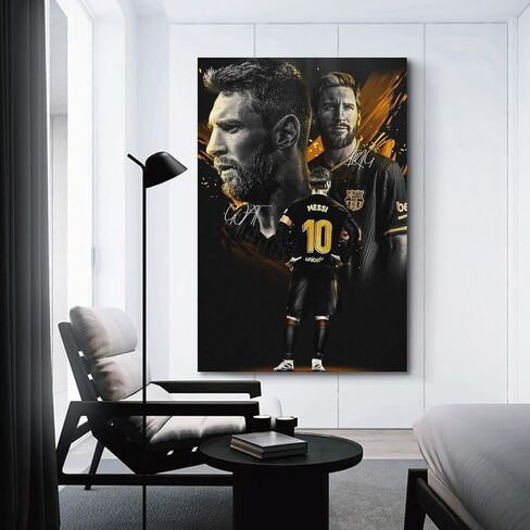 VCLUST Messi Poster Soccer Poster Art Decor Painting Aesthetic Wall Art Canvas for Bedroom Decor 16x24inch(40x60cm) in Saudi Arabia
