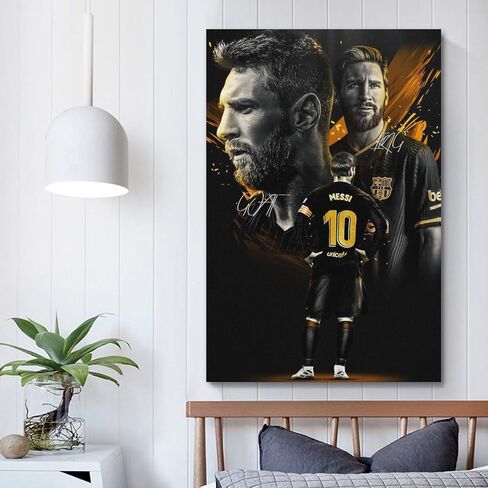 VCLUST Messi Poster Soccer Poster Art Decor Painting Aesthetic Wall Art Canvas for Bedroom Decor 16x24inch(40x60cm) in Saudi Arabia