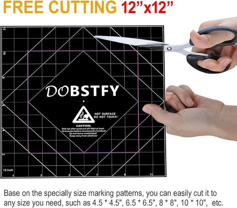 DOBSTFY 3D Printing Build Surface,with Premium Adhesive 3D Printer Heat Bed Platform Sticker Sheet,for Ender 3 Max Neo/CR 3040 Pro/CR 10 V3/CR 10S Pro V2/Ender 3 S1 Plus/4Pack 12x12inch(305mmx305mm) in Saudi Arabia