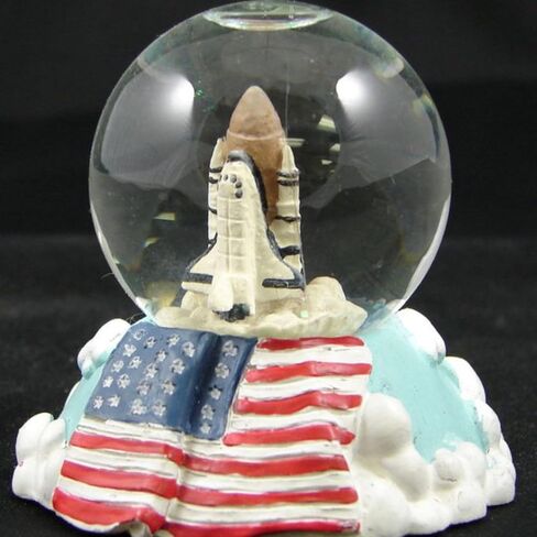 كرة ثلجية لمكوك الفضاء مع قاعدة العلم الأمريكي، هدية تذكارية قابلة للجمع، ديكور منزلي فريد، 45 مم in Saudi Arabia
