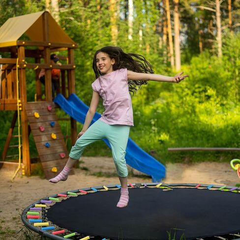 ShinyRelief 111 Pcs Trampoline Spring Cover for 8‘'10‘'12‘' 14‘' Spring Length Trampoline Spring Foam Sleeve Trampoline Replacement Safety Cover Waterproof Foam Tube with 100 Zip Tie 1 Scissor in Saudi Arabia