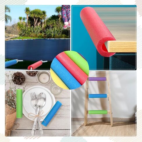 ShinyRelief 111 Pcs Trampoline Spring Cover for 8‘'10‘'12‘' 14‘' Spring Length Trampoline Spring Foam Sleeve Trampoline Replacement Safety Cover Waterproof Foam Tube with 100 Zip Tie 1 Scissor in Saudi Arabia