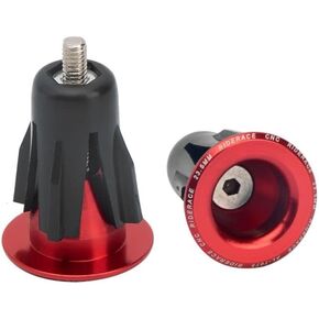 1 Pair Bike Handlebar End Plugs, Adjustable Bike Bar End Plugs, Handle Bar Plug, Bicycle Grip End Cap, Aluminum Alloy Handlebar Caps Parts and Components