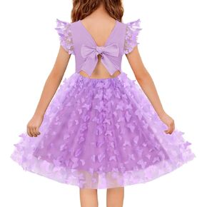 Arshiner Toddler Tutu Dress Little Girls Summer Tulle Backless Party Birthday Cotton Dresses 2-6Y