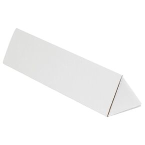 Aviditi Triangle Corrugated Cardboard Mailing Tubes, 2" x 30 1/4", White, Pack of 50, for Protecting, Shipping, and Storing Irregular-Shaped Items