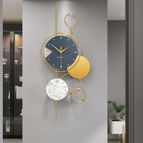 IIFL Large Wall Clock Modern Wall Clocks for Living Room Decor Metal Wall Clock Decorative Silent Non Ticking Quartz Clocks Battery Operated 30inch