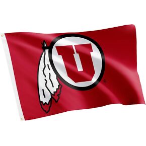 Desert Cactus University of Utah Flag UT Utes Flag Banners 100% Polyester Indoor Outdoor 3x5 feet Flags (Design J)