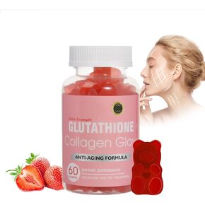 Glutathione Collagen Glow Gummies for Women, Glutathione Collagen Glow Gummies for Dark Spot, 60/120Pcs Korean Organic Glow Beauty Collagen for Skin Care Anti-Aging (1)