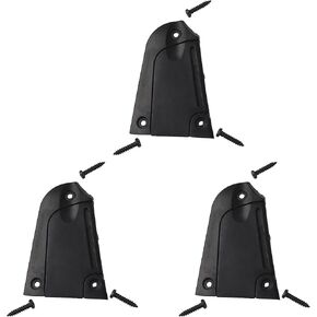 3Pcs Yootones 3 Hole Detachable Plastic Guitar Truss Rod Cover Plate with Screws Compatible with Guitar Bass Parts Accessories (Black)