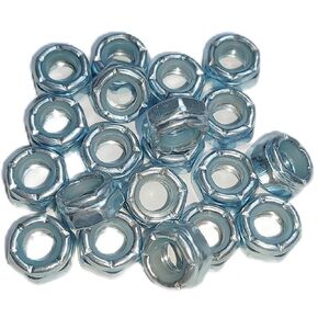 20 Pcs 1/4-20" Nylon Insert Hex Lock Nut Zinc Plated Nut