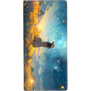 Ultra Slim Thin Leather Women Wallet Rfid Blocking Credit Card Holder Bifold Clutch (Rose gold butterfly)