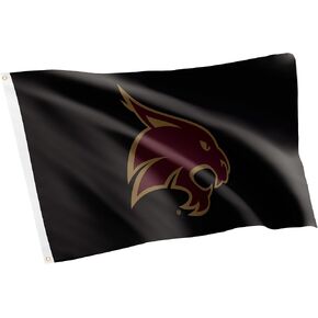 Desert Cactus Texas State University Flag Bobcats TXSTATE Flag Banners 100% Polyester Indoor Outdoor 3x5 feet Flags (Style Z)