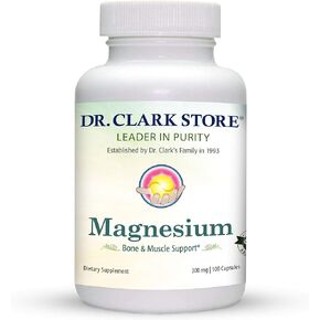 Dr. Clark Magnesium Oxide Supplement, 300mg, 100 Gelatin Capsules