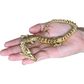 SW910 Movable Change Shape Dragon Statue. Chinese Brass Decor.Home Office Desk Decoration