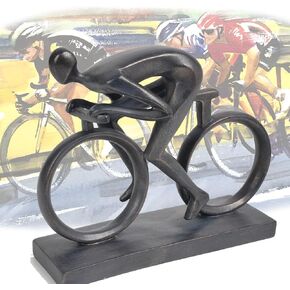 Sculptures Home Decor Shelf Decor - Resin Bike Black Statues Inspirational Decorations Bicycle Enthusiasts Gifts Office Table Aesthetic Decor for Shelves Accents 8.25 * 2.5 * 6.5 Inch