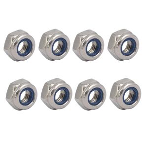 uxcell 8pcs M6 x 1mm Pitch Metric Thread 304 Stainless Steel Left Hand Lock Nuts