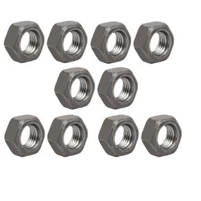 uxcell 10pcs M12 x 1.5mm Pitch Metric Fine Thread Carbon Steel Left Hand Hex Nuts