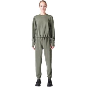Sweaty Betty womens Sand Wash Crew Neck Sweatshirt/Shadow Gn