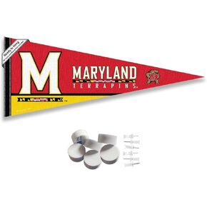 Maryland Terrapins Pennant Flag and Wall Tack Mount Pads