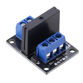 Solid State Relay Module, 1-Channel DC 5/12V High Level Solid State Relay Board 250VAC 2A Output with (5V)