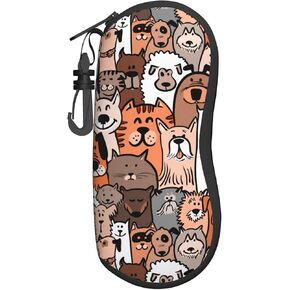Soft Sunglasses Case for Men Women, Ultra Light Neoprene Zipper Eyeglass Portable Glasses Case with Belt Clip in Saudi Arabia