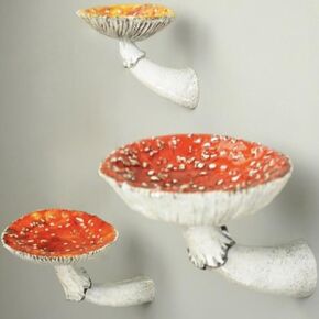 Mushroom Shelf 3 Pack Cute Cottage Core Wall Decor Small Floating Mushroom Shelves Unique Mushroom Gifts for Girls and Boys Resin Decoration for Bedroom Living Room Kitchen Office